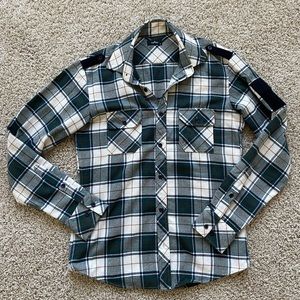 Men’s plaid button down shirt by tudors